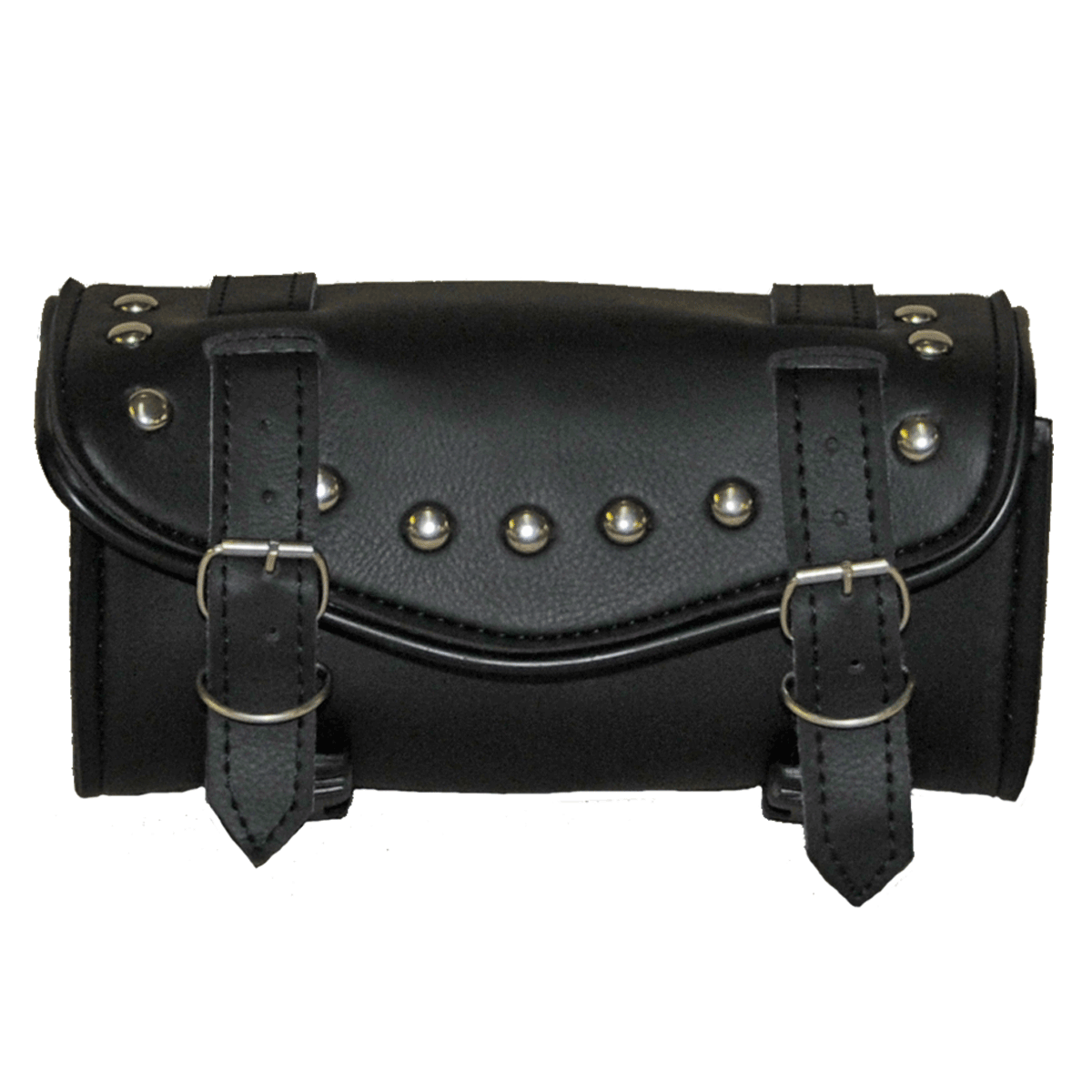 Vance Leather Hard Shell 2 Strap Studded Tool Bag with V-Shaped Flap