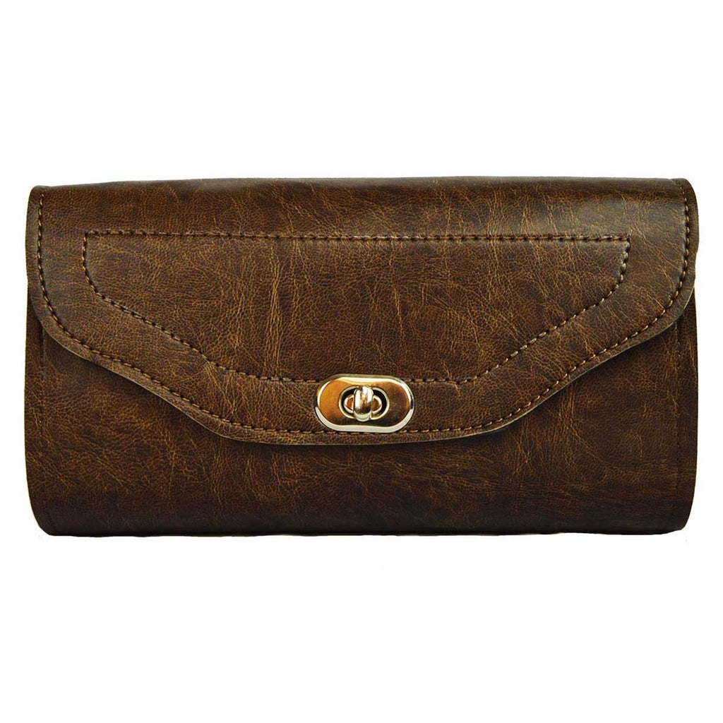 Vance Leather Distressed Brown Toolbar with Twist Latch