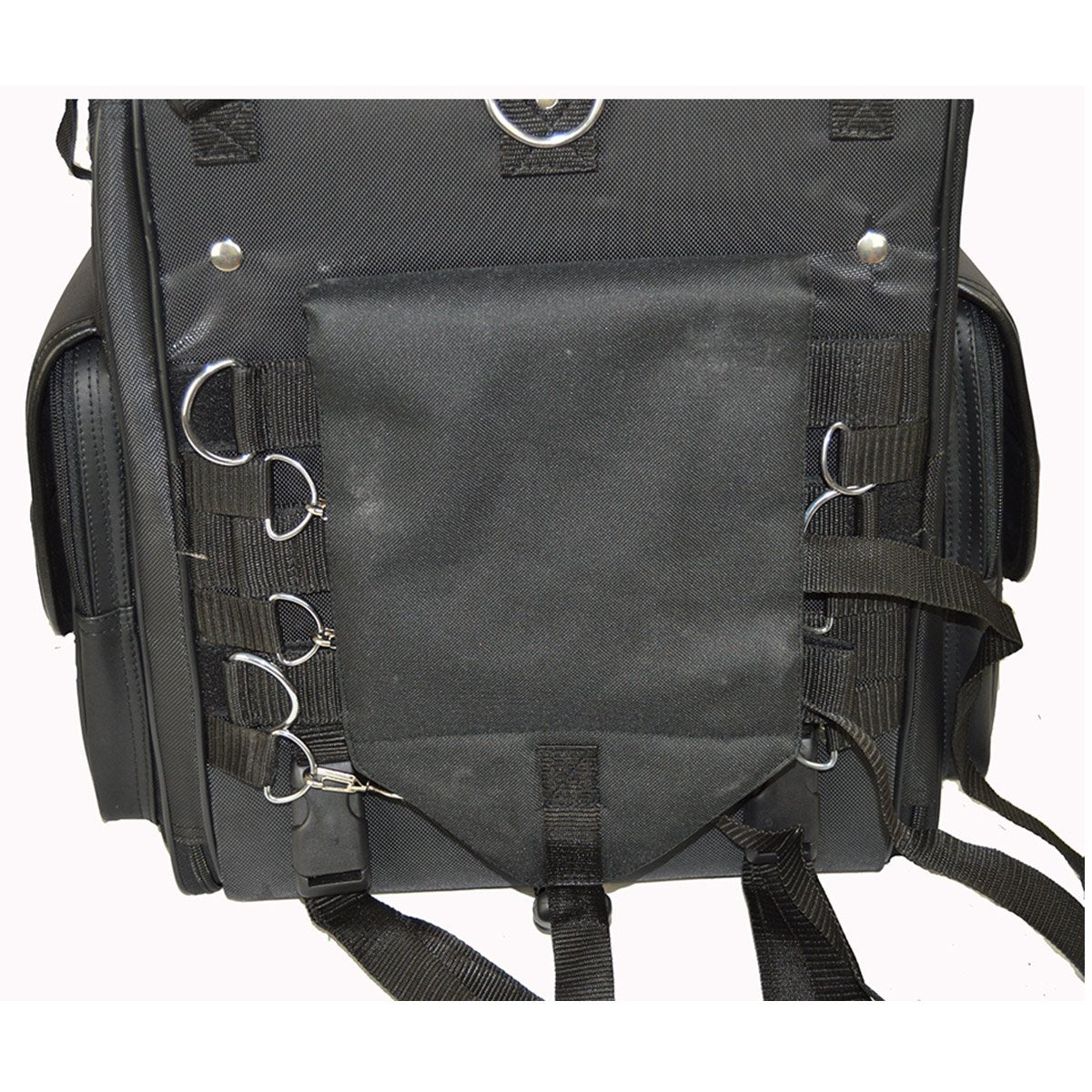 Vance Leather Large Textile 2-Piece Travel Bag/Back Pack, Studded