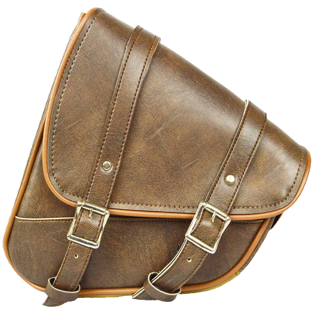 Vance Leather Swing Arm Bag Left Side Distressed Brown