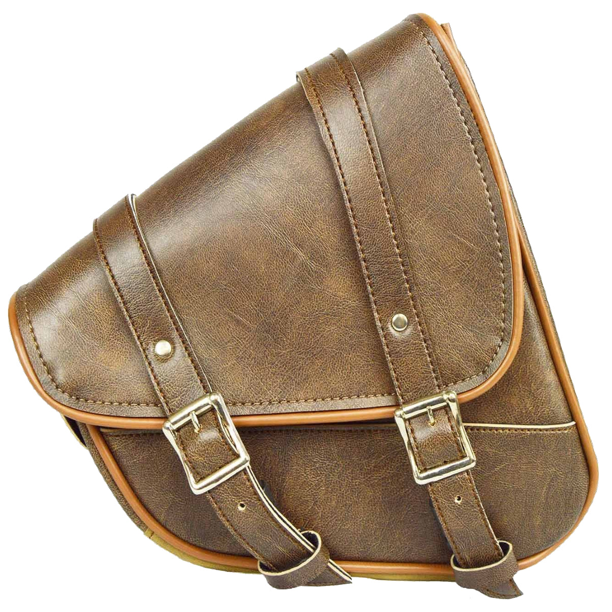 Vance Leather Swing Arm Bag Right Side Distressed Brown