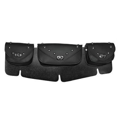Vance Leather Three Compartment Studded Windshield Bag