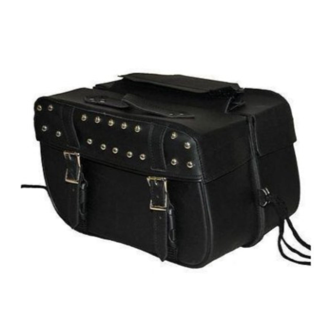 Vance Leather 2 Strap Studded Saddle Bag with Carry Conceal Pocket