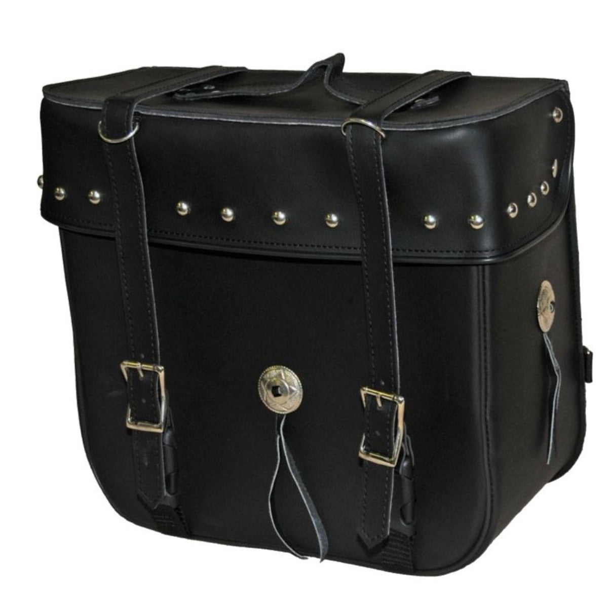 Vance Leather Medium 2 Strap Studded Sissy Bar Bag