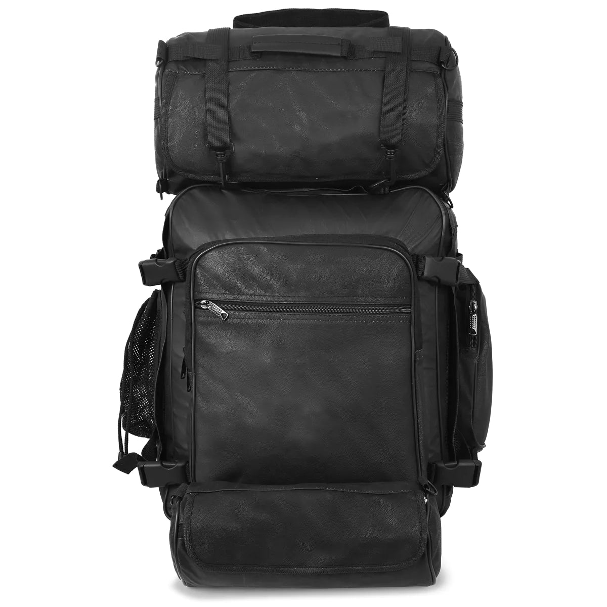 Vance Leather 3pc Rock Design Leather -Sissy Bar Bag Set
