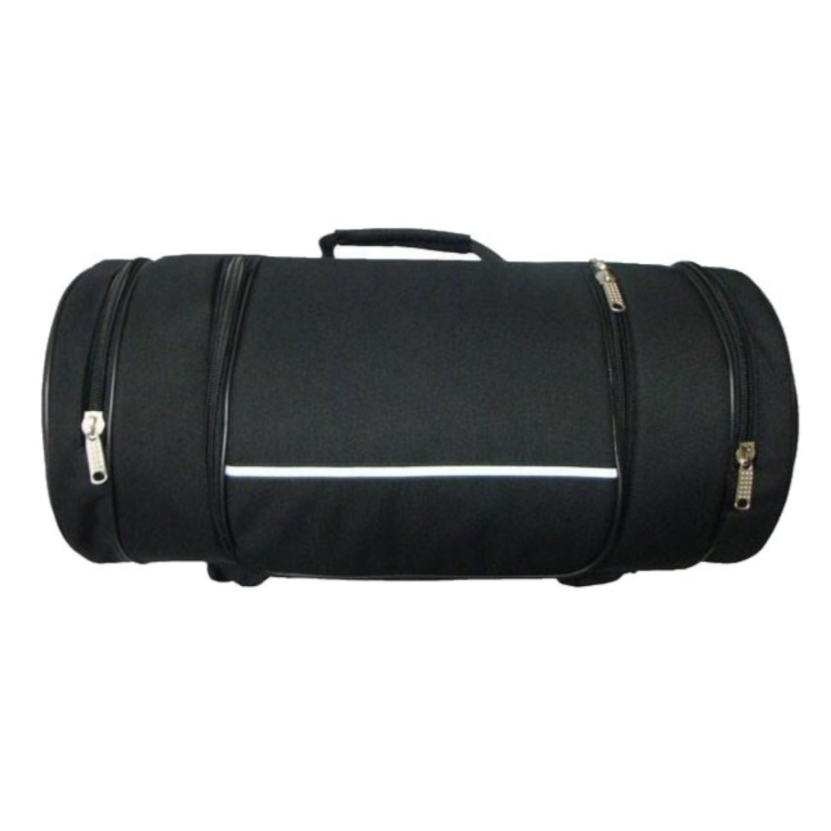 Vance Leather Textile Sissy Bar Roll Bag with 2 Side Pockets