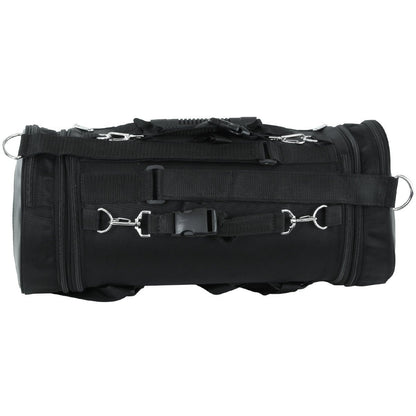 Vance Leather Expandable Roll Bag with Faux Leather Trim