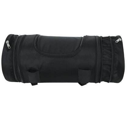 Vance Leather Expandable Roll Bag with Faux Leather Trim