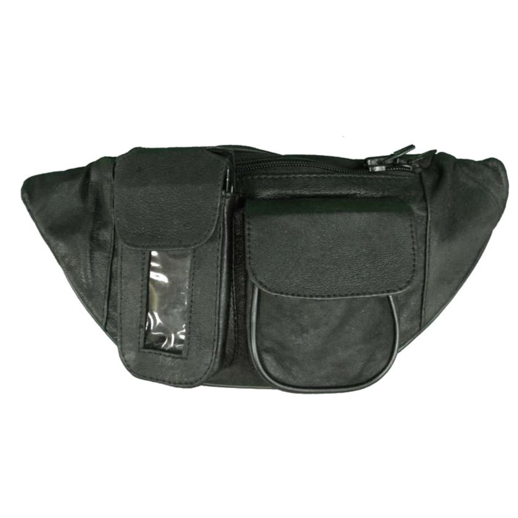 Vance Leather Magnetic Tank Bag/Fanny Pack with Three Pockets