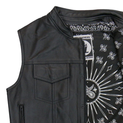 Hot Leathers Vest Paisley Black Carry Conceal - American Legend Rider