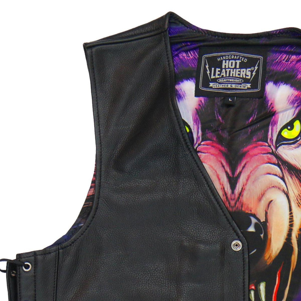 Hot Leathers Men's Lone Wolf Liner Vest With Concealed Carry Pockets