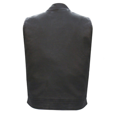 Hot Leathers Men's Waxed Cotton Club Style Vest