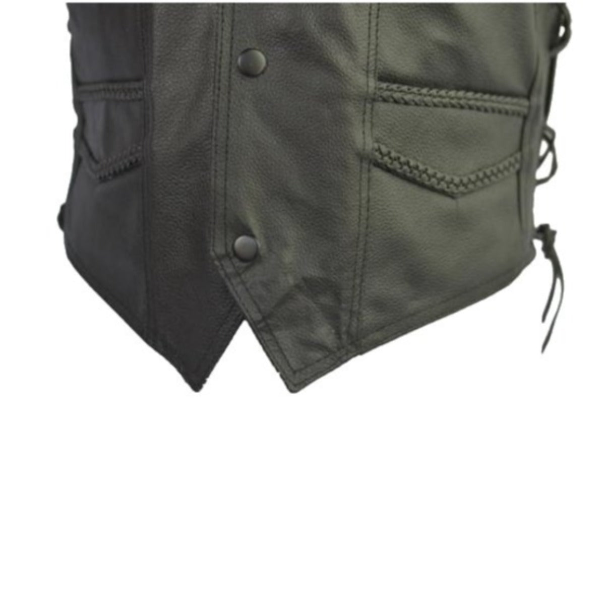 Vance Men's Premium Leather Braided Vest