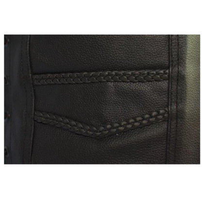 Vance Men's Premium Leather Braided Vest