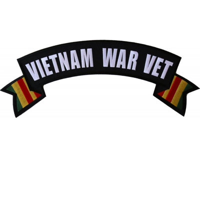 Daniel Smart Vietnam War Vet Rocker Embroidered Iron On Patch, 15 x 6 inches - American Legend Rider