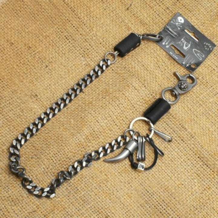 Men Double Link Metal Pants Wallet Chains Biker Trucker Punk Jean Key Chain