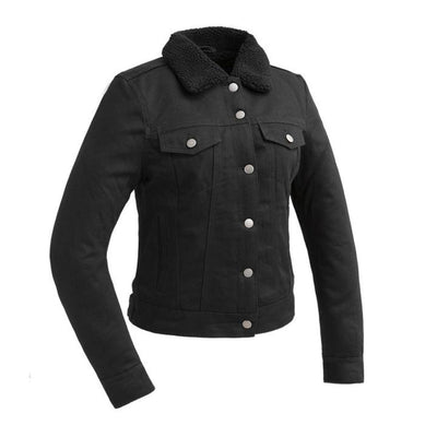 First Manufacturing Samantha - Women's Faux Shearling Twill Jacket - American Legend Rider