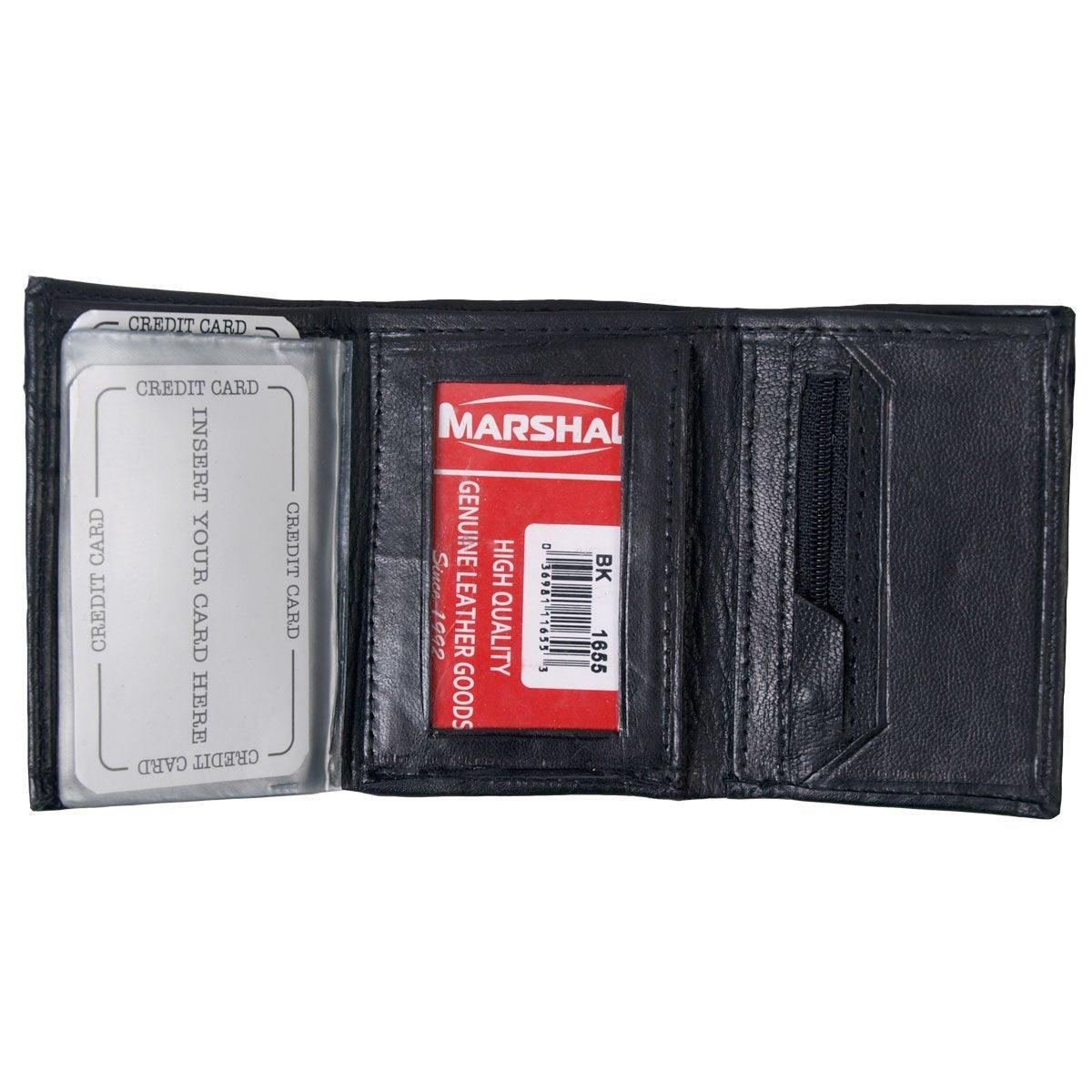 Hot Leathers Leather Tri-Fold Wallet - American Legend Rider
