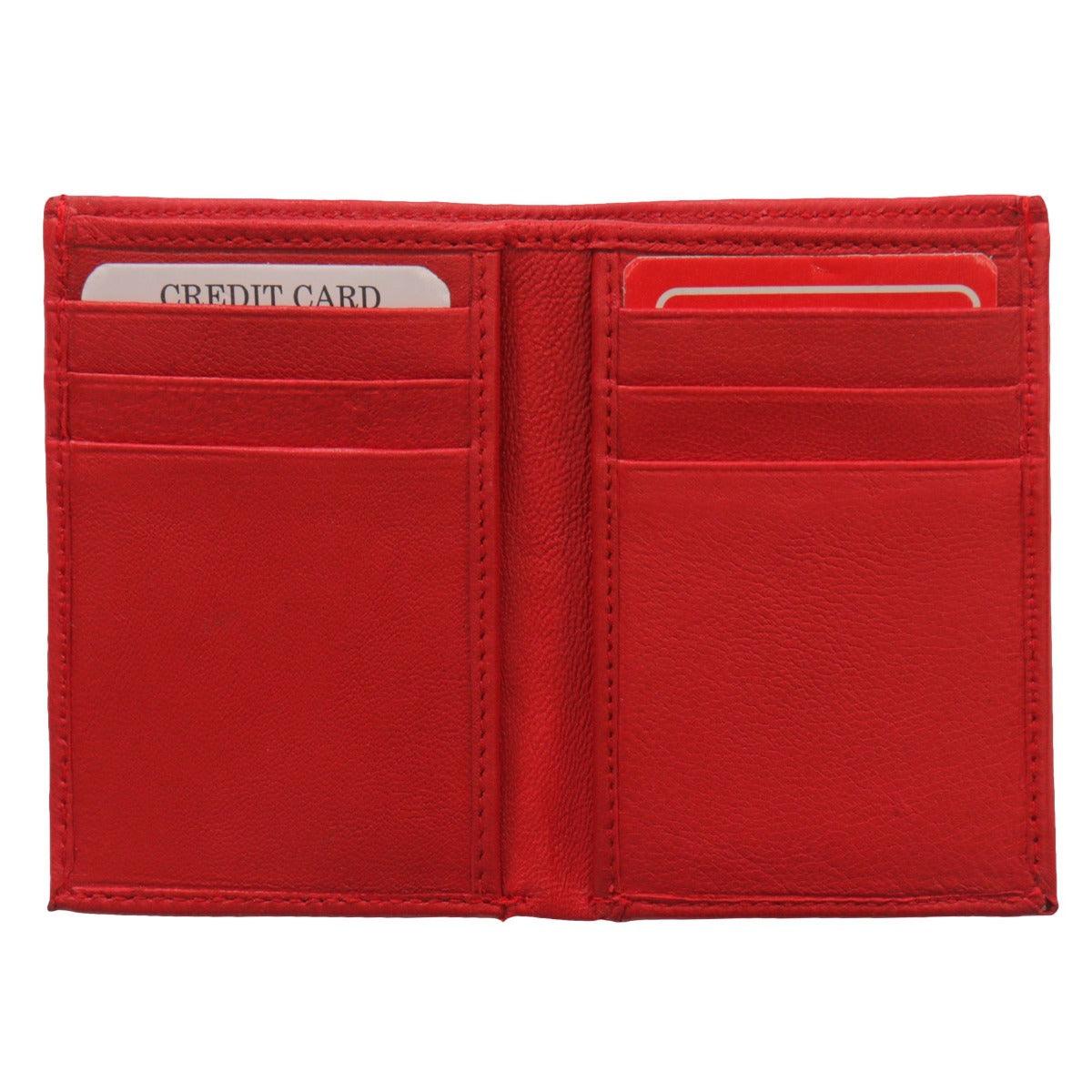 Hot Leathers Red Credit Card Holding Wallet - American Legend Rider