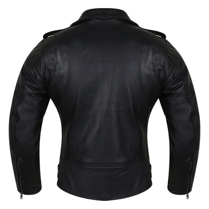 Vance Leather Women's Premium Lightweight Goatskin Classic Motorcycle Leather Jacket