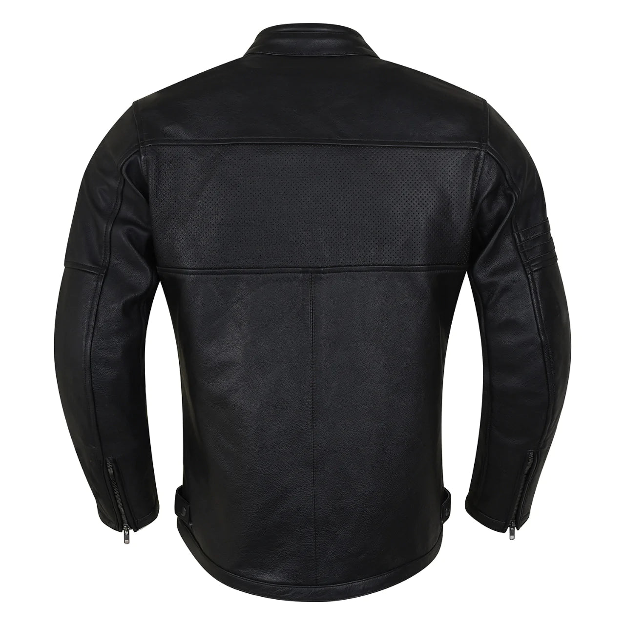 Vance Men's Commuter Cafe Racer Motorcycle Leather Jacket with Armor
