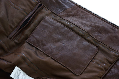 Vance Leathers' Men's Cafe Racer Lambskin Motorcycle Leather Jacket