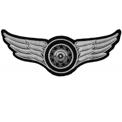 Daniel Smart Winged Wheel Embroidered Iron On Biker Patch, 5 x 2 inches - American Legend Rider