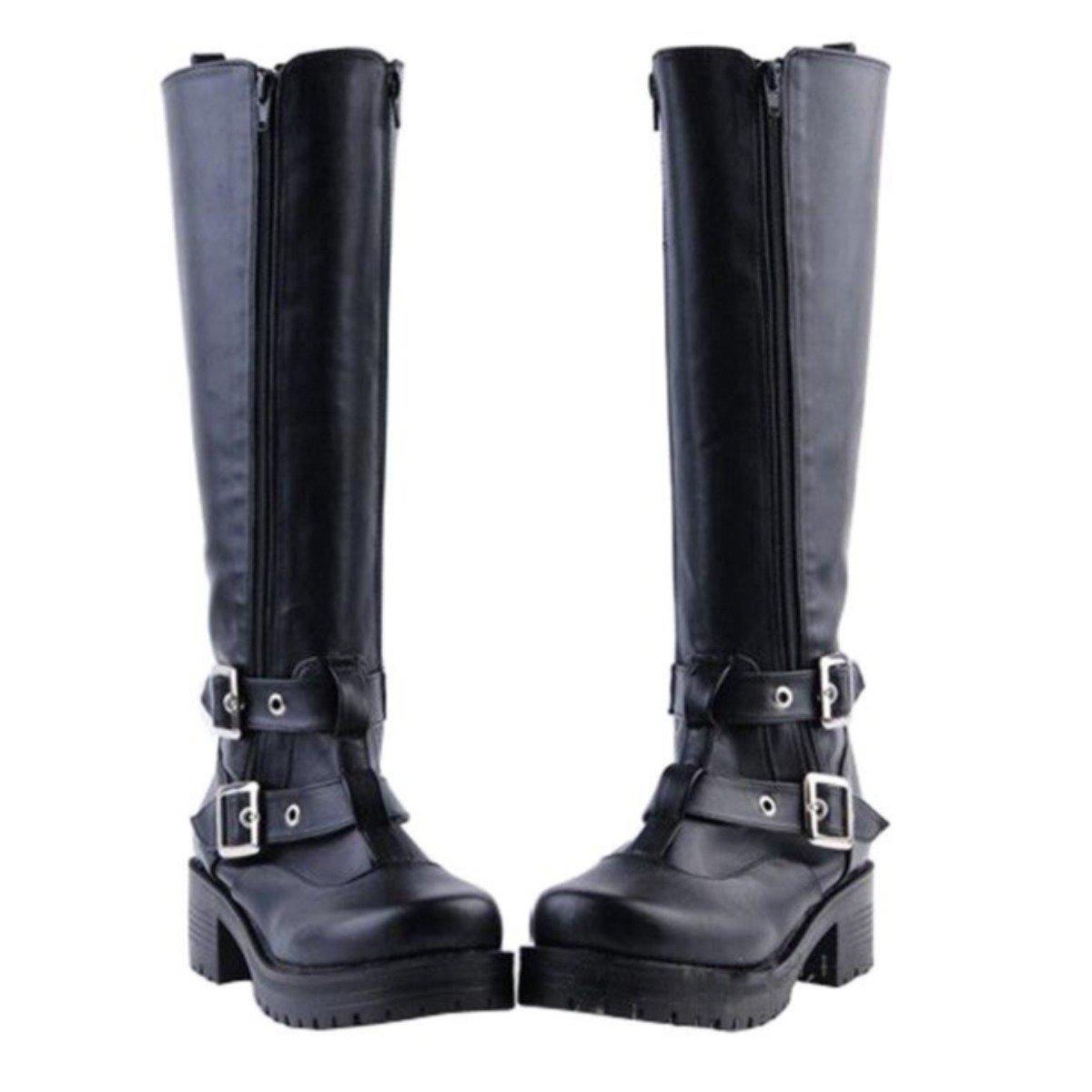 Women's Buckle Straps Riding Boots - American Legend Rider