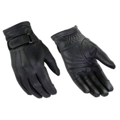 Daniel Smart Classic Motorcycle Leather Gloves, Black - American Legend Rider