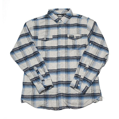 Factory Effex Men's Yamaha Flannel, Blue/Gray - American Legend Rider