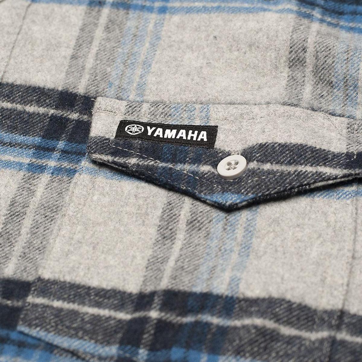 Factory Effex Men's Yamaha Flannel, Blue/Gray - American Legend Rider