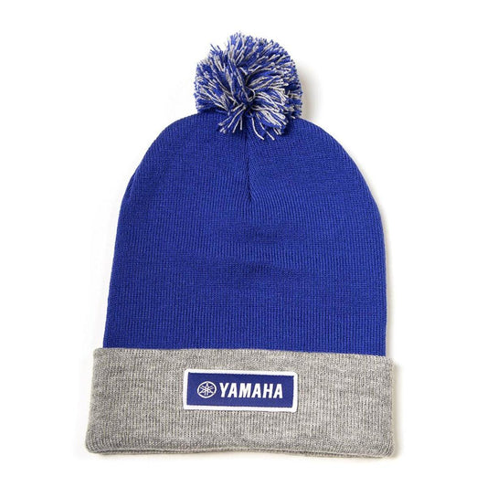 Factory Effex Yamaha Beanie w/Pom, Blue/Gray - American Legend Rider