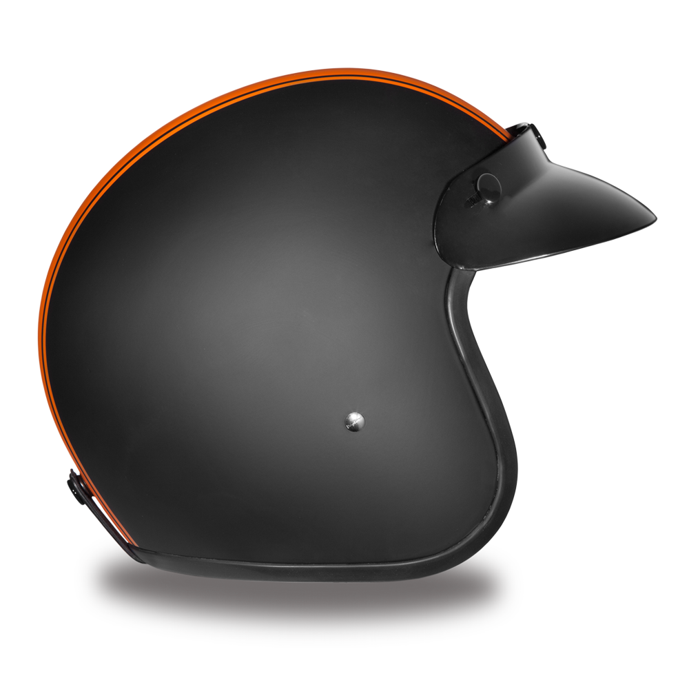 Daytona D.O.T Cruiser Orange Pin Stripe Helmet - American Legend Rider