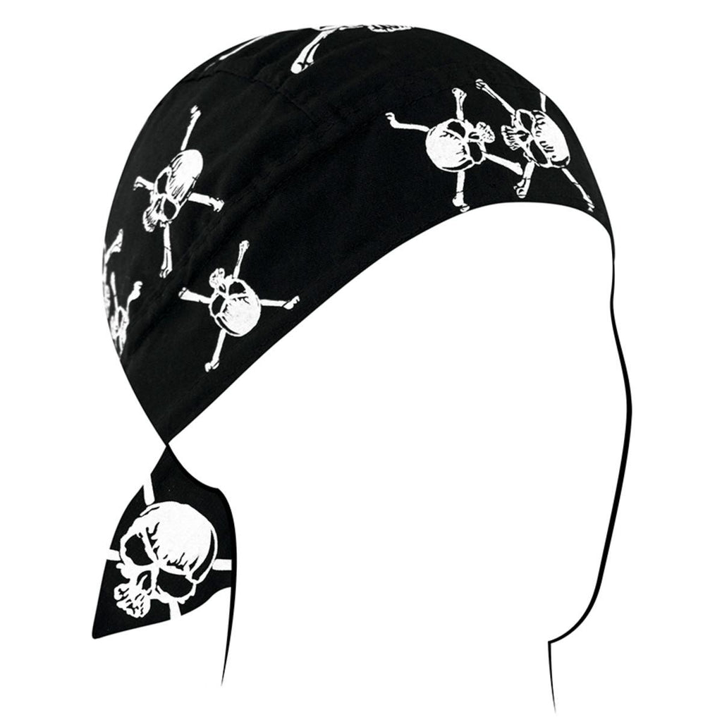Zan headgear White/Skull Crossbones Headwrap