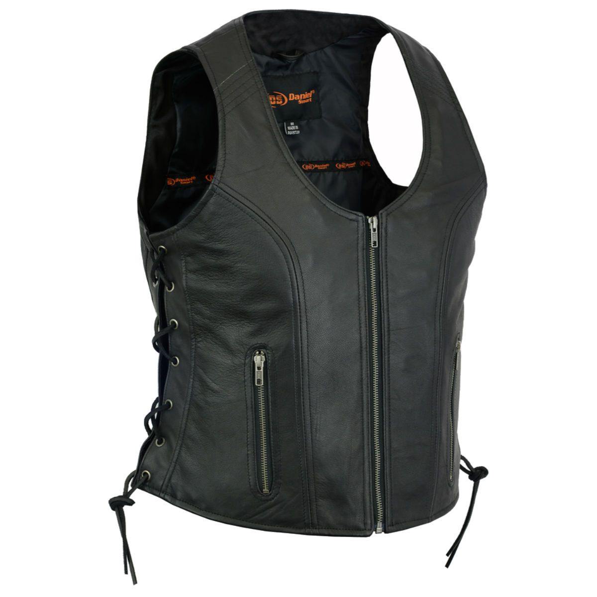 Daniel Smart Stylish Open Neck Side Lace Vest - American Legend Rider