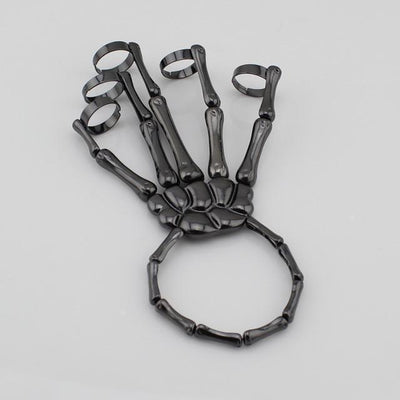 Women's Skeleton Hand Bracelet, Alloy (Lead and Nickle free), Adjustable Ring Size - American Legend Rider