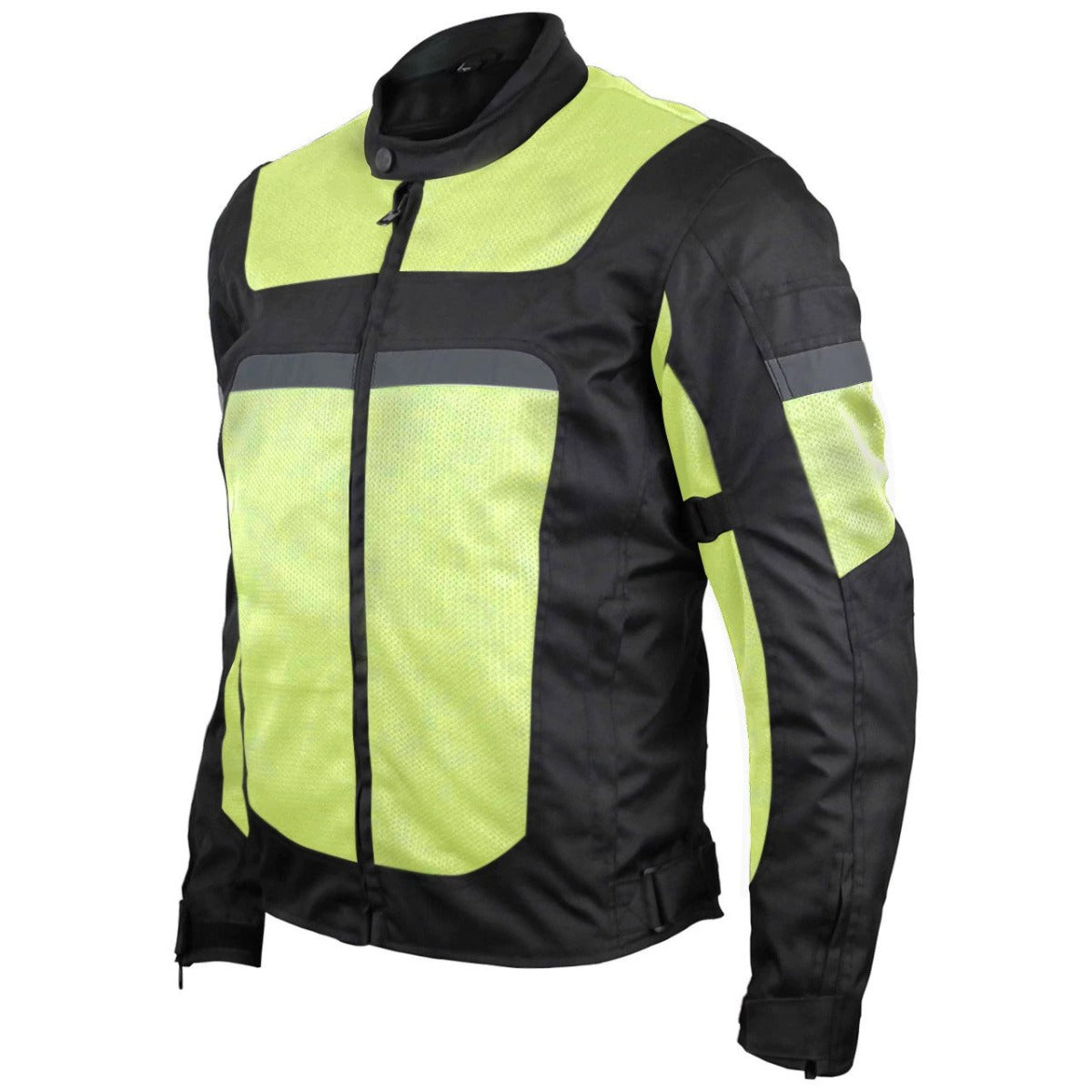 Vance Leather Windbreaker Hi-Vis Mesh/Textile CE Armor Motorcycle Jacket