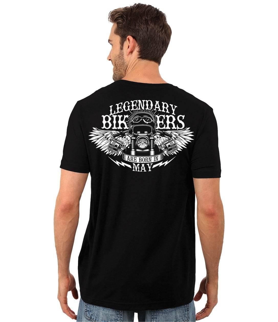 Bikers Born in May T-Shirt - American Legend Rider