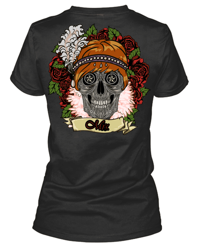 Vintage Floral Skull T-Shirt (Female) - American Legend Rider