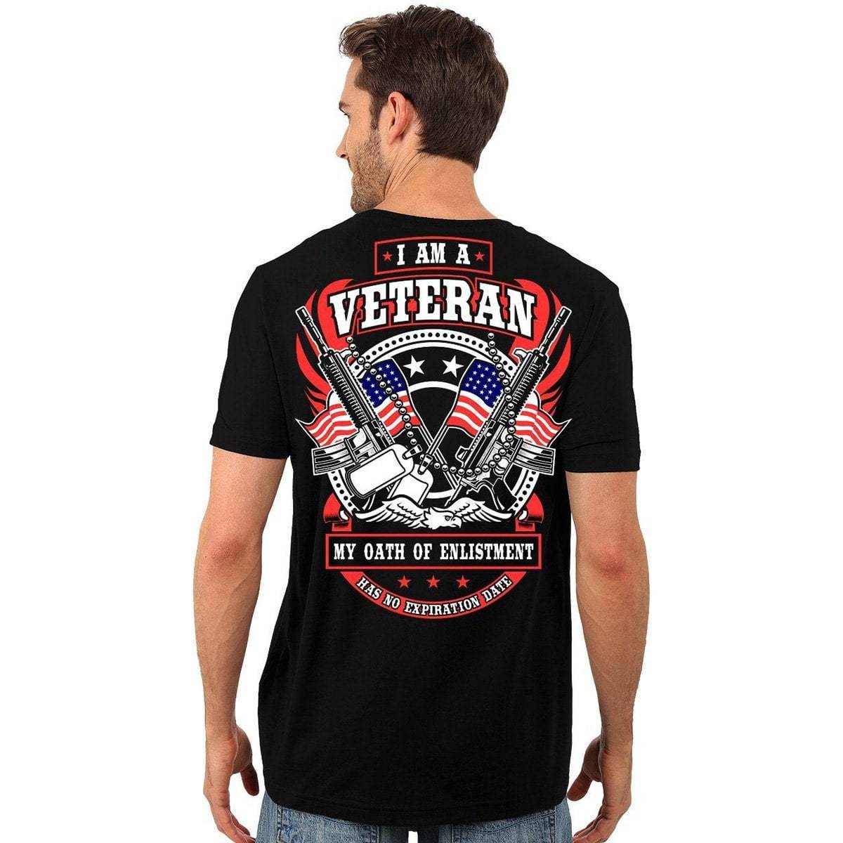 I Am A Veteran T-Shirt, Cotton, Black