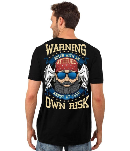 Biker With An Attitude T-Shirt - American Legend Rider