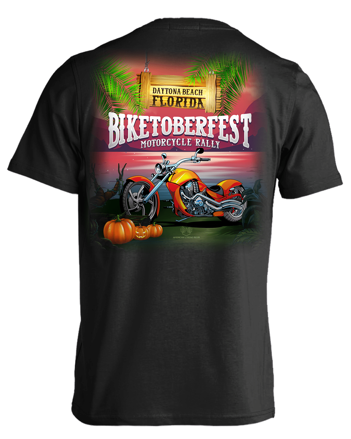 Biketoberfest Men's T-shirt (Black, Cotton, Polyester, S-6XL) - American Legend Rider