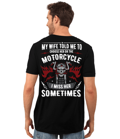 Choose Her or The Motorcycle T-Shirt - American Legend Rider