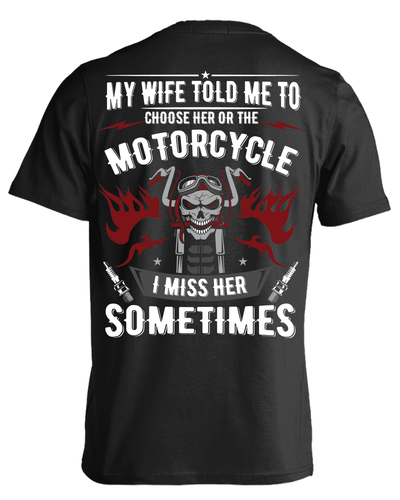 Choose Her or The Motorcycle T-Shirt - American Legend Rider
