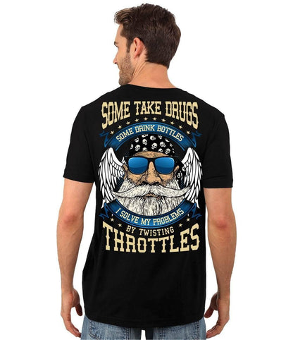 I Solve My Problems By Twisting Throttles T-Shirt - American Legend Rider