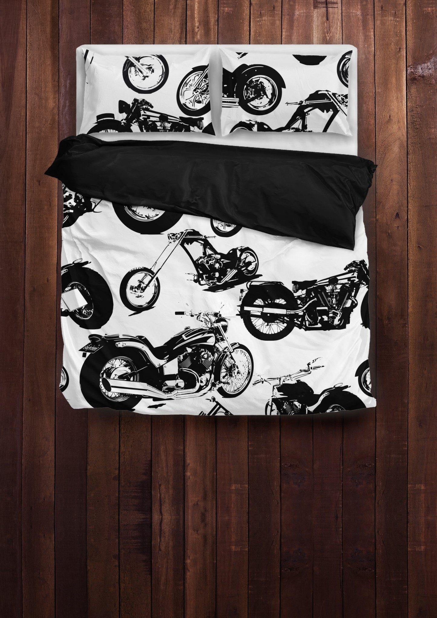 Seamless Motorbikes Bedding Set - American Legend Rider