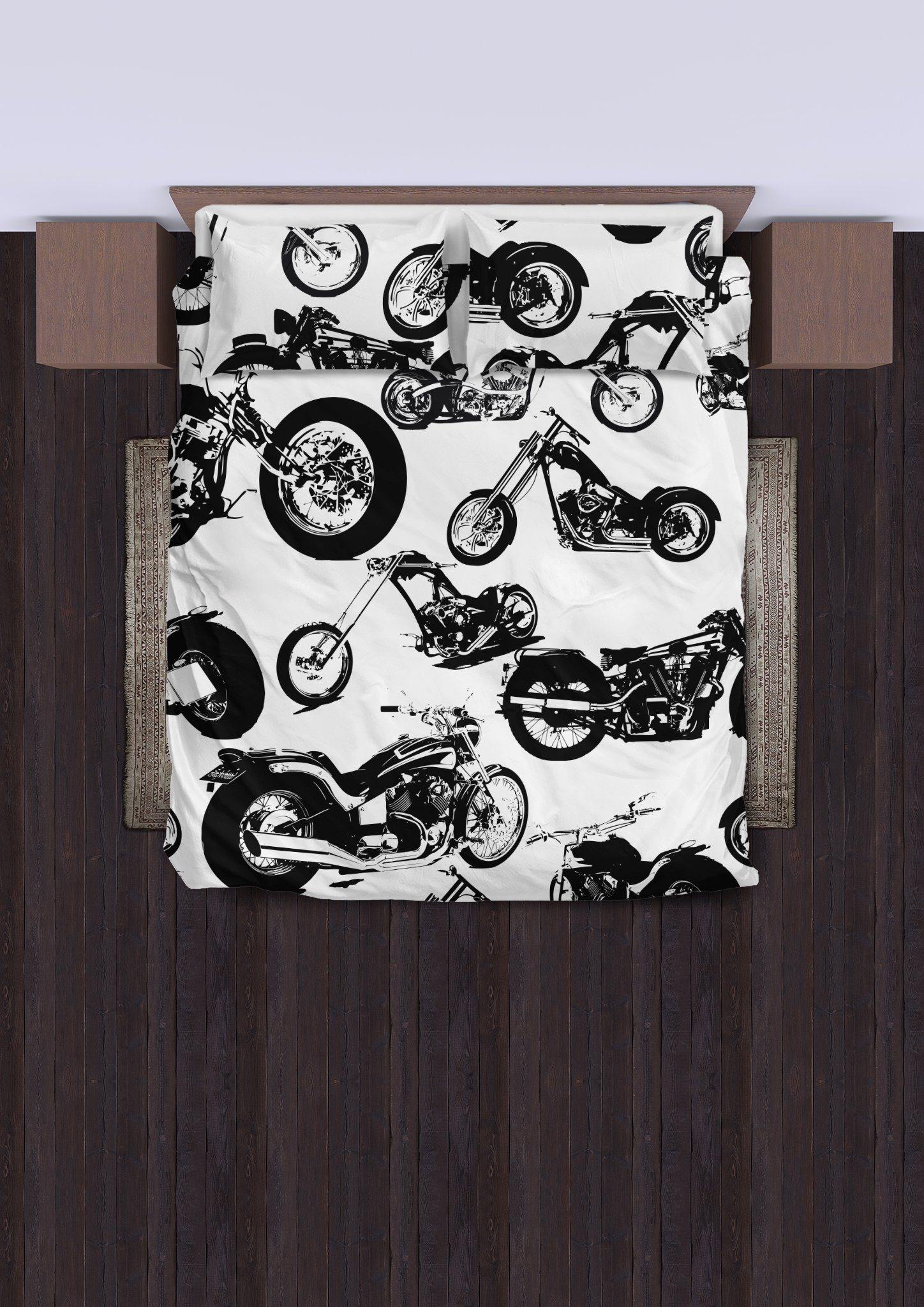 Seamless Motorbikes Bedding Set - American Legend Rider