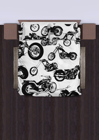 Seamless Motorbikes Bedding Set - American Legend Rider