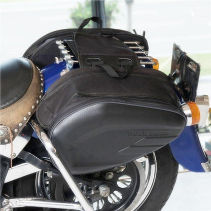 Motorcycle Saddle Bag, Waterproof, Black Oxford Cloth - American Legend Rider