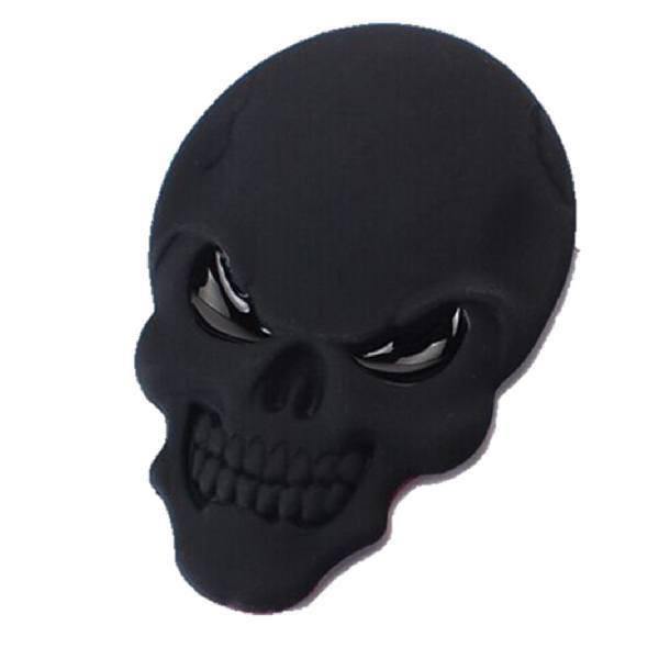 3D Skull Metal Sticker, Zinc Alloy, 2 x 1.3 in - American Legend Rider
